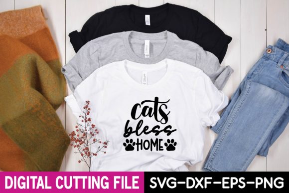 Cats Bless Home Svg Graphics and T-Shirt Designs Review