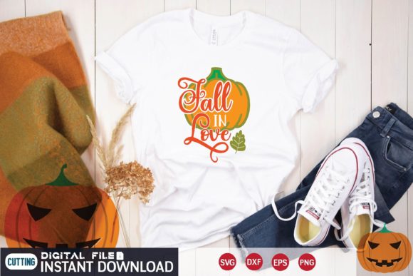Fall in Love Svg Graphics and T-Shirt Designs