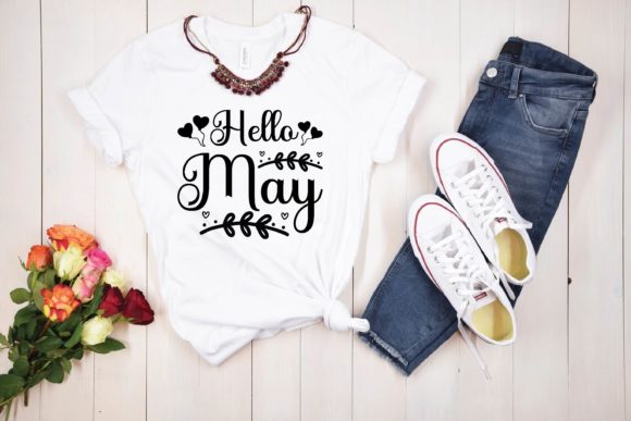 Hello May Svg Graphics and T-Shirt Designs