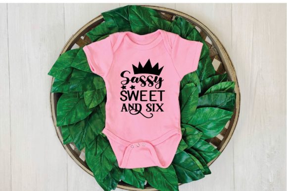 Sassy Sweet and Six Svg: A Fresh Graphic Design Asset for T-Shirt Designs